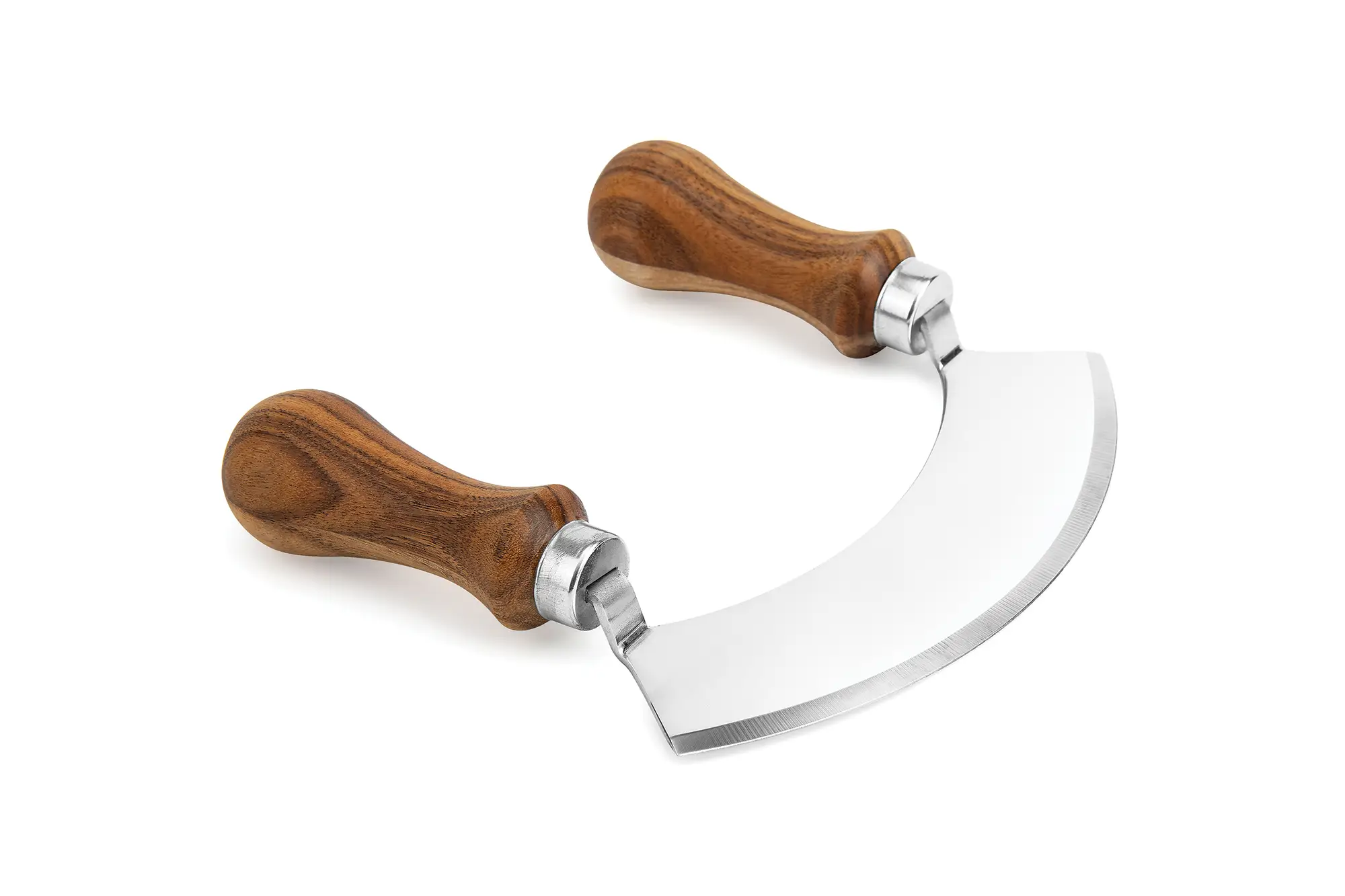 Acacia Wood Mezzaluna w/Stainless Blade