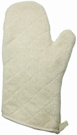 13" White Terry Oven Mitt - Image 2