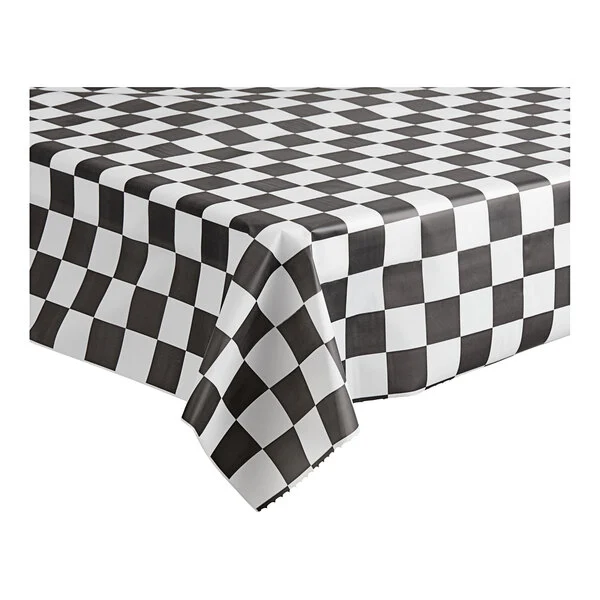 B/W Checkered Roll Tablecover