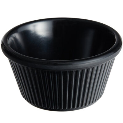 2oz Black Ramekin Fluted