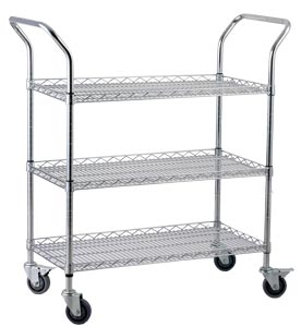 3 Tier Wire Shelf Cart
