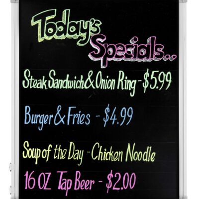 Reversible Write-On Board w/Markers