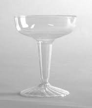 Plastic Champagne Glass 2 piece