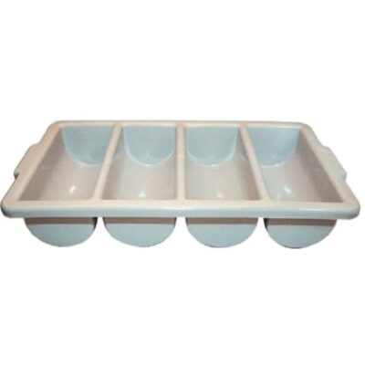 Grey 4 Compartment Cutlery Bin