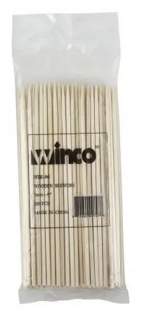 6" Wooden Bamboo Skewer 100ct - Image 2