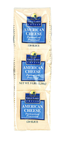Cheese Sliced American White 5#