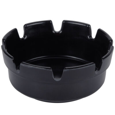 Black Plastic Ashtray 12ct