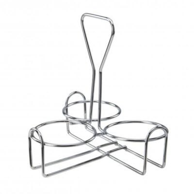 3 Ring Chrome Condiment Rack