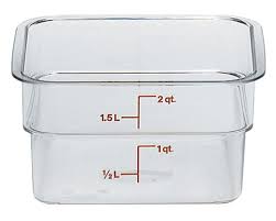 Cambro Clear 2qt Storage w/Lid