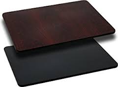 42x30" Tabletop BLK/MOHAGANY