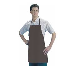 Brown Vinyl Bib Apron
