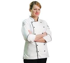 Brigade Chef Coat Wh/Bk Piping