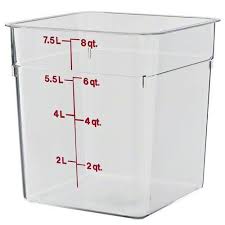 Cambro Clear 8qt Storage w/Lid