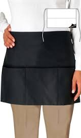 Waist Apron Waitress Blk Reversible