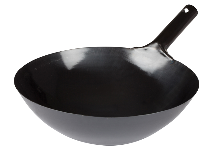 14" Black Carbon Steel Wok