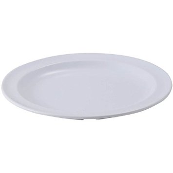 10.25" White Melamine Plate