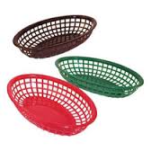 Winco Red Oval Basket