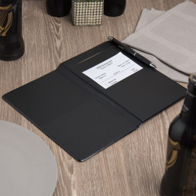 H. Risch, Inc. 5" x 9" Black Vinyl Server Book