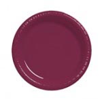 Burgundy 7" Plastic Plate 20ct