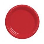 Cl. Red 10.25" Plastic Plate