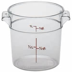 Cambro Clear 1qt Storage w/Lid