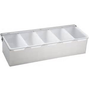Bar Condiment Caddy 5 comp SS