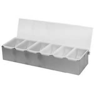 Bar Condiment Caddy 6 comp SS